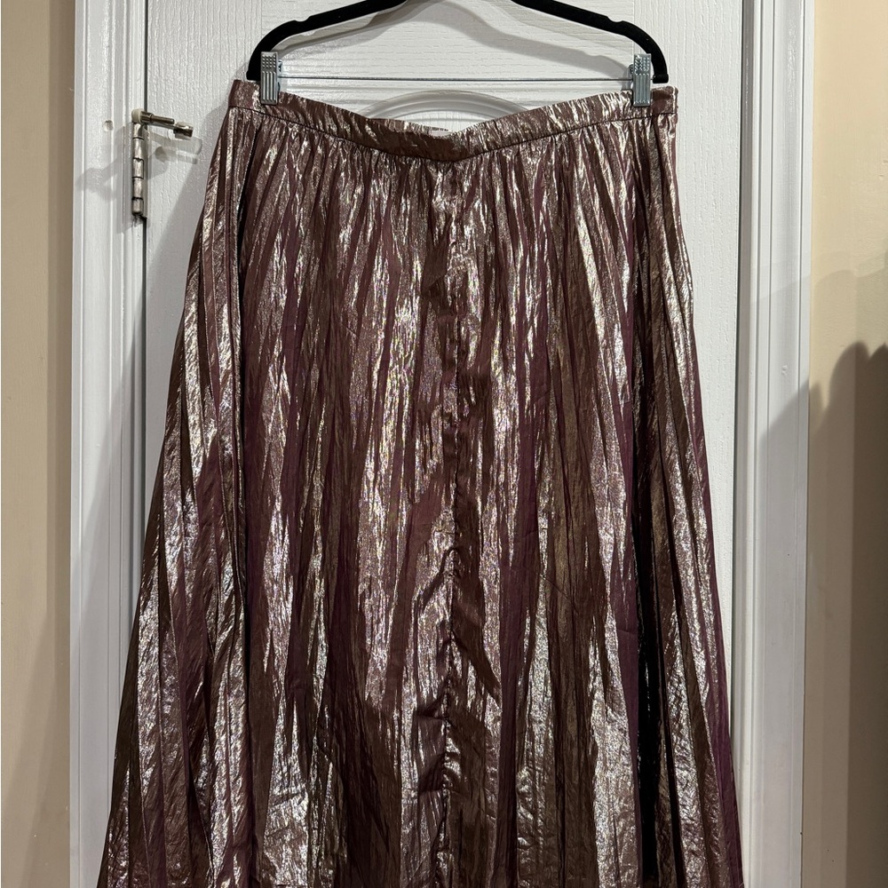 GAP Shiny Purple A-Line Skirt